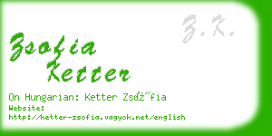 zsofia ketter business card